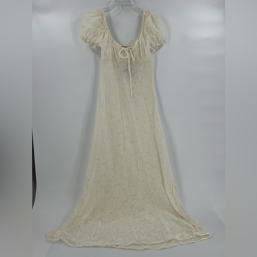 Sheer Cream Maxi Dress VRG GRL - Picture 4 of 16